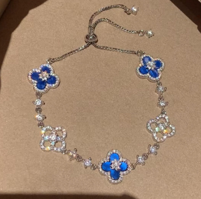 [Lumi Jewels]CLOVER 5 MOTIF PINK BLUE RED WHITE BRACELET