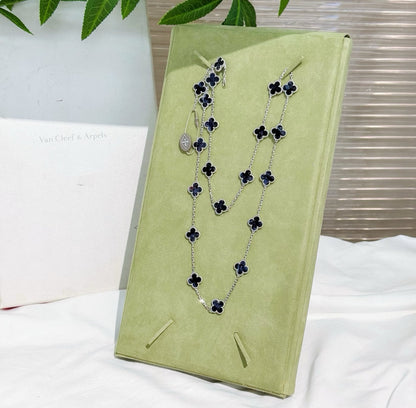 [Lumi Jewels]COLLIER TRÈFLE 20 MOTIFS PIERRES PLATES