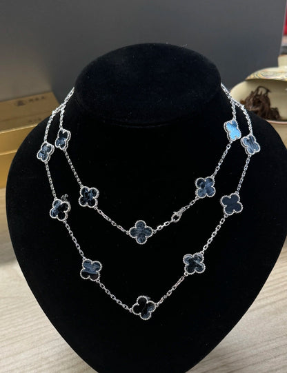 [Lumi Jewels]COLLIER TRÈFLE 20 MOTIFS PIERRES PLATES