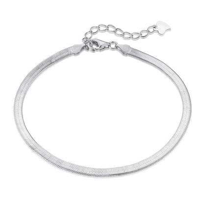 [Lumi Jewels]Flat Snake Bone Chain Blade Necklace