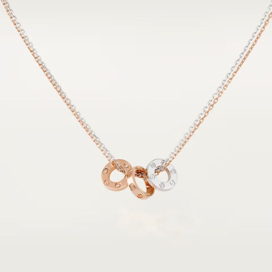 [Lumi Jewelry]LOVE 6 DIAMOND PENDANT NECKLACE