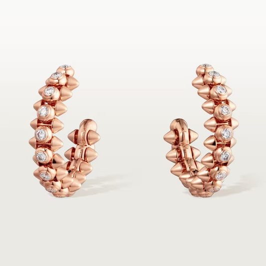 [Lumi Jewelry]CLASH FULL DIAMOND MEDIUM EARRINGS
