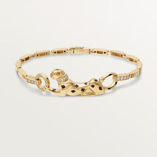 [Lumi Jewelry]PANTHERE HALF DIAMOND ON CHAIN BRACELET