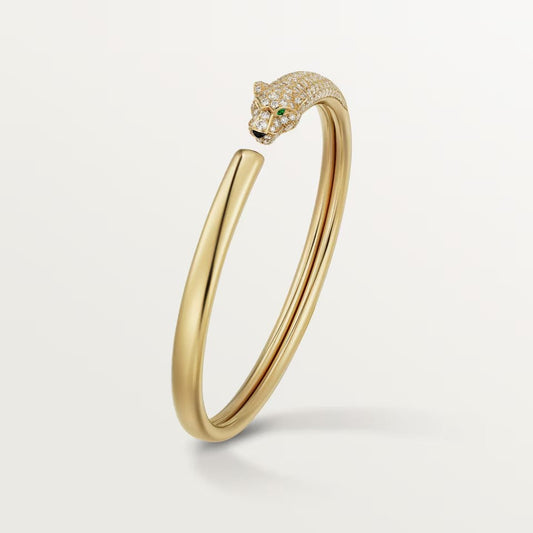 [Lumi Jewelry]PANTHERE HALF DIAMOND OPEN BRACELET
