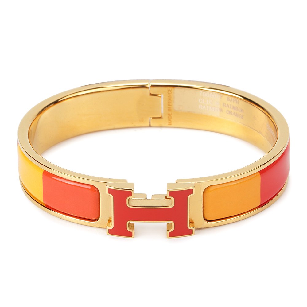 [Lumi Jewels]BRACELET H EN CÉRAMIQUE ORANGE ARC-EN-CIEL