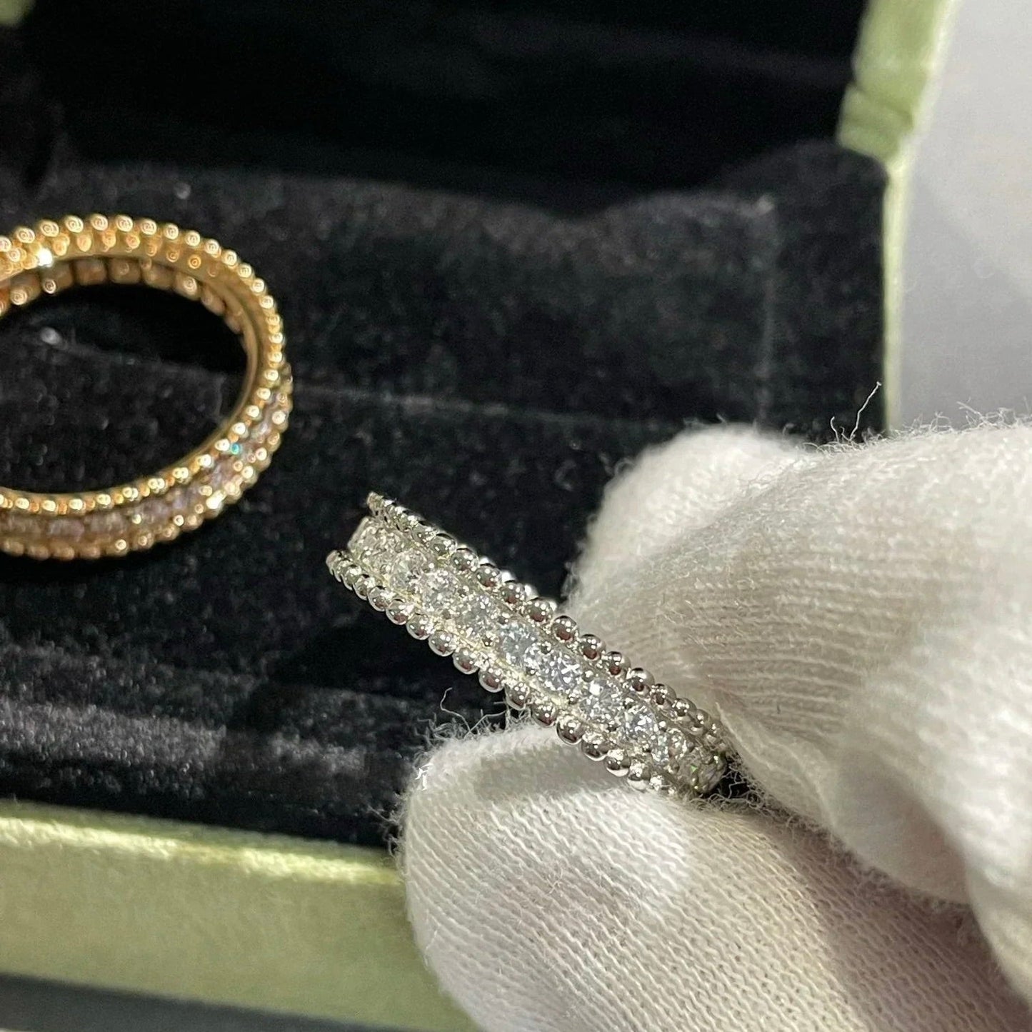 [Lumi Bijoux]BAGUE EN ARGENT PERLEE DIAMOND