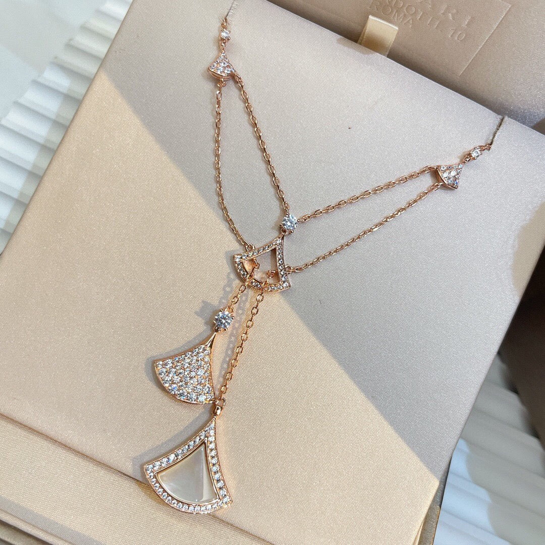 [Lumi Jewels]DREAM NECKLACE WHITE MOP FULL DIAMOND