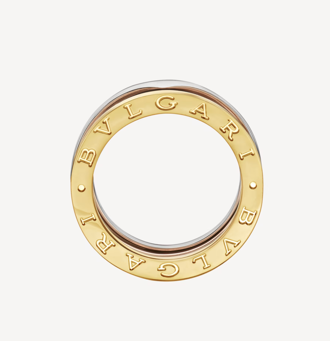 [Lumi Jewels]ZERO 1 THREE-BAND ROSE WHITE AND YELLOW RING