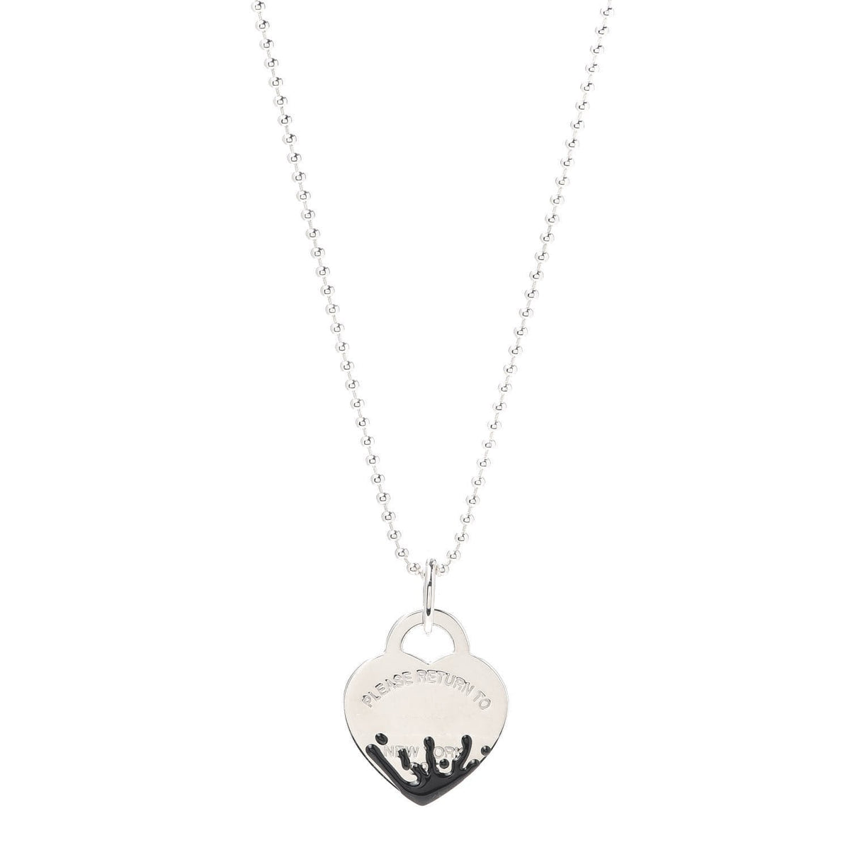 [Lumi Jewelry]COLOUR HEART SPLASH TAG NECKLACE