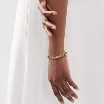[Lumi Jewelry]HARDWEAR SMALL LINK 26 MOTIF PINK GOLD BRACELET