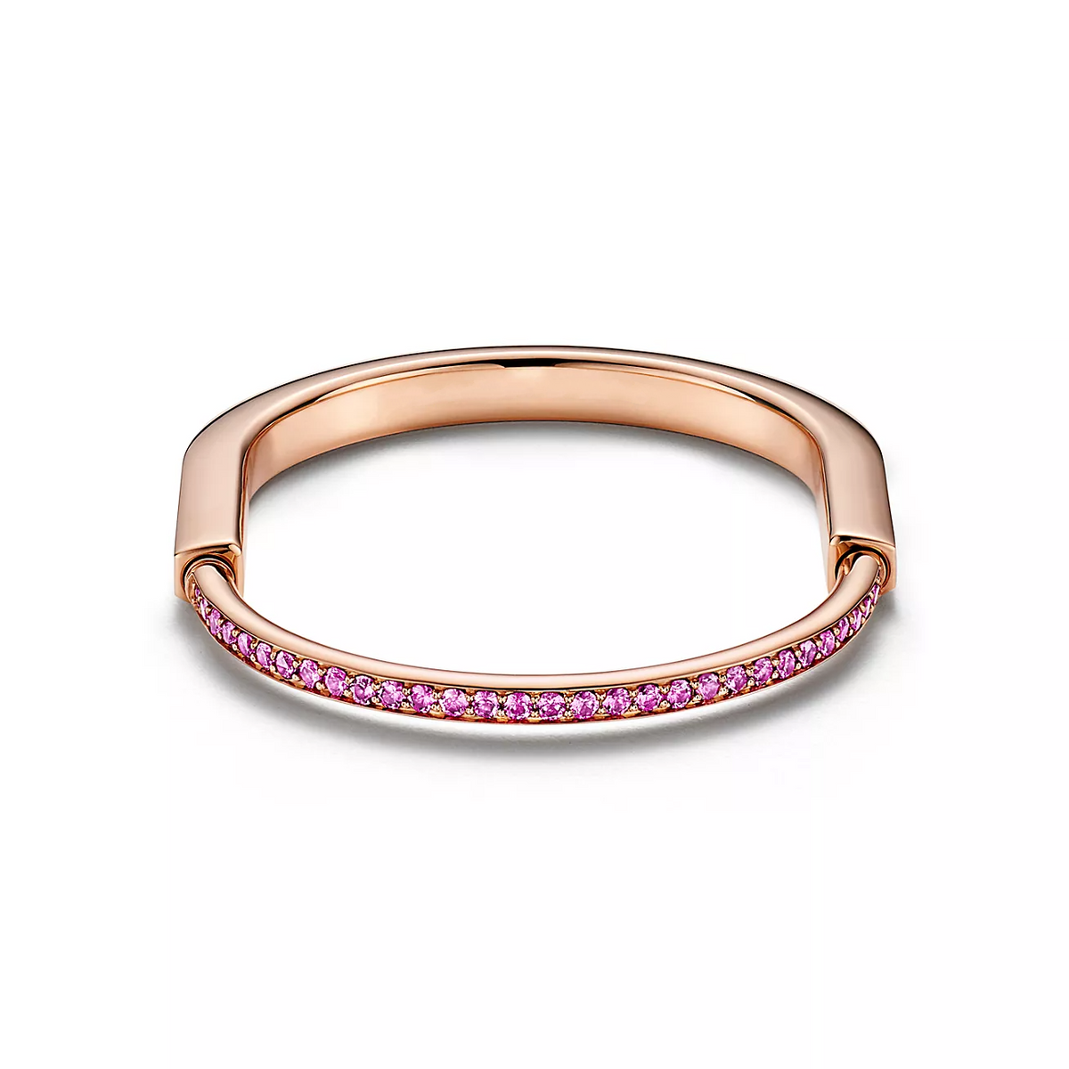 [Lumi Jewelry]LOCK BRACELET ROSE DIAMOND PINK GOLD