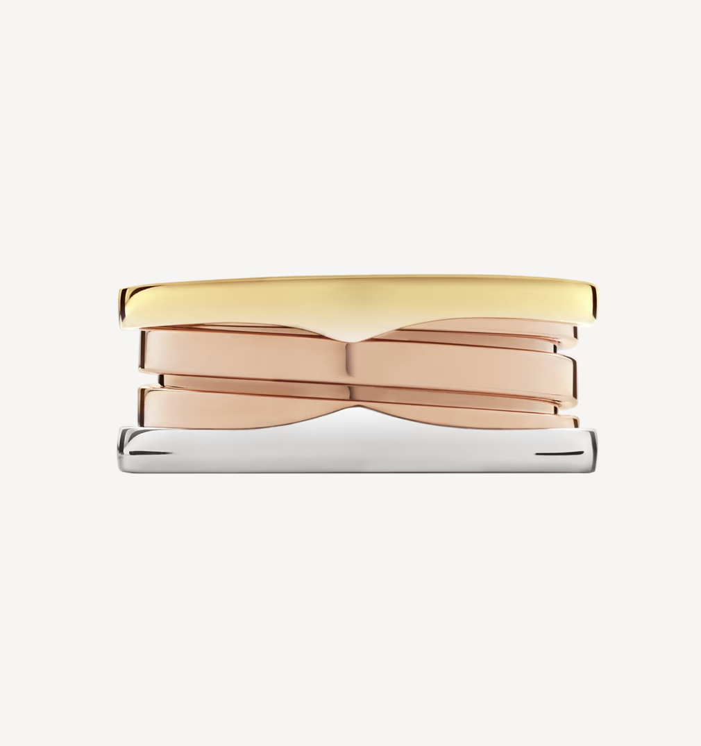 [Lumi Jewels]ZERO 1 THREE-BAND ROSE WHITE AND YELLOW RING