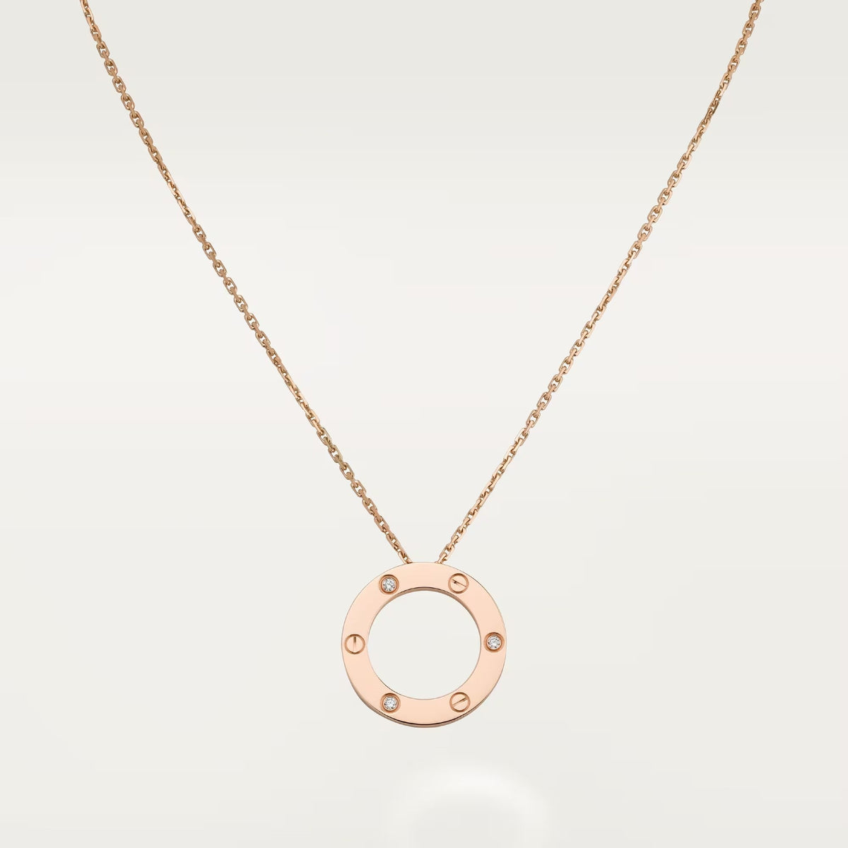 [Lumi Jewelry]LOVE NECKLACE 16MM 3 DIAMONDS