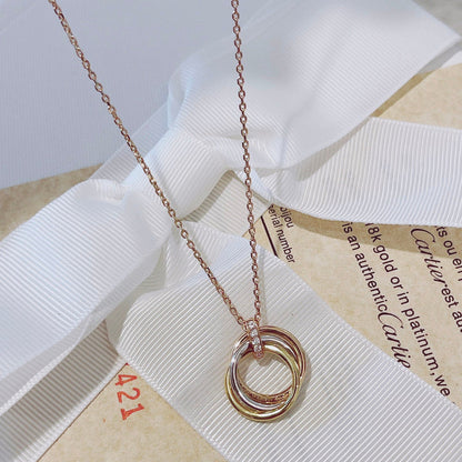 [Lumi Jewels]COLLIER TRINITY OR DIAMANTS