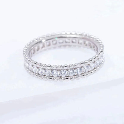 [Lumi Bijoux]BAGUE EN ARGENT PERLEE DIAMOND