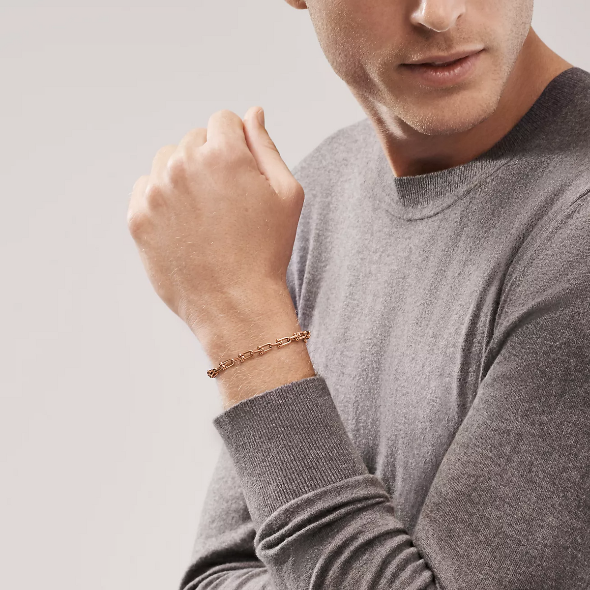 [Lumi Jewelry]HARDWEAR SMALL LINK 26 MOTIF PINK GOLD BRACELET