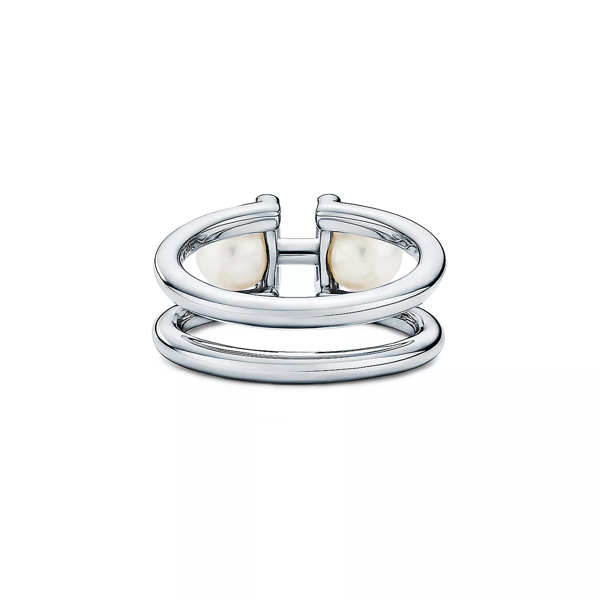 [Lumi Jewelry]DOUBLE PEARL SILVER RING