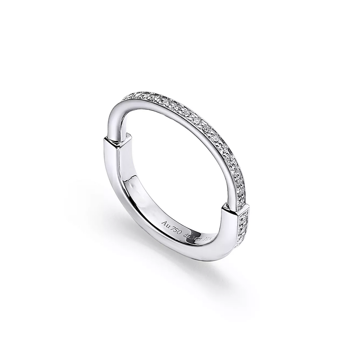[Lumi Jewelry]LOCK RING SILVER DIAMOND PAVED