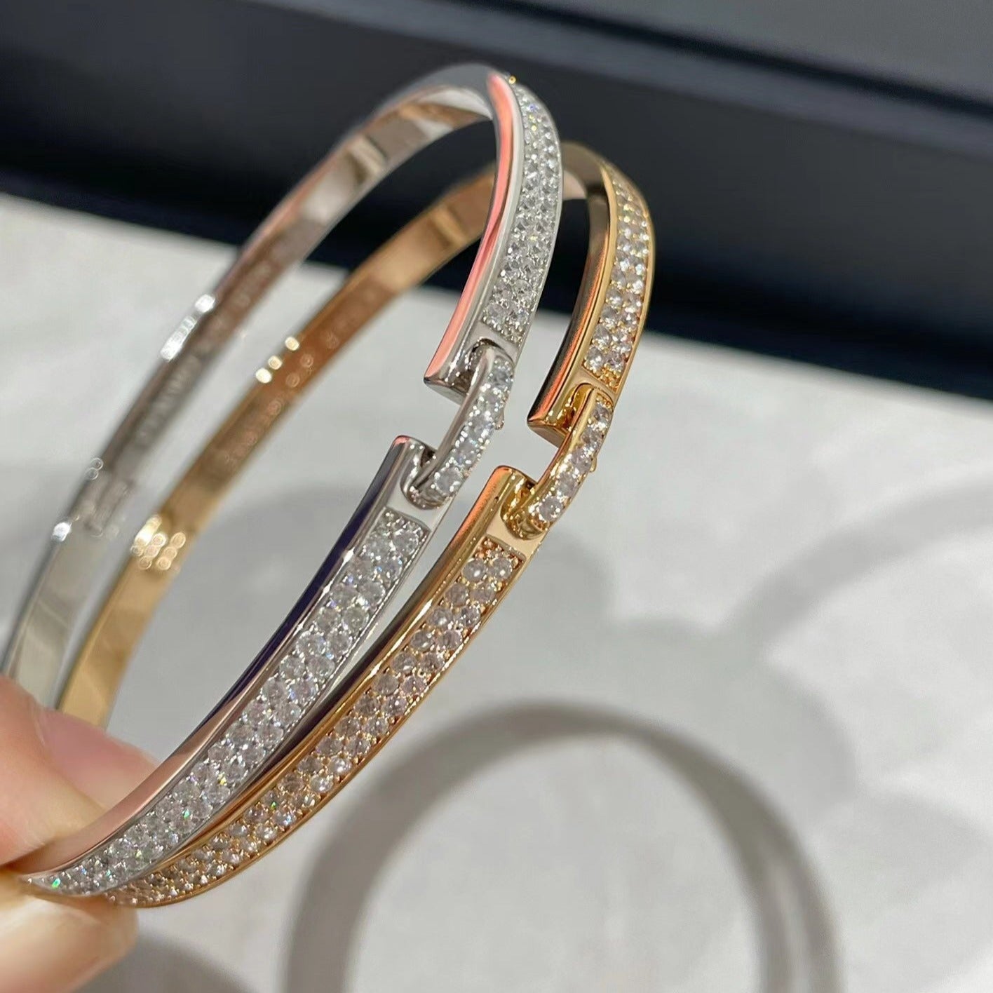 [Lumi Jewels]BRACELET LIENS VIDENCE EN DIAMANTS PAVÉS