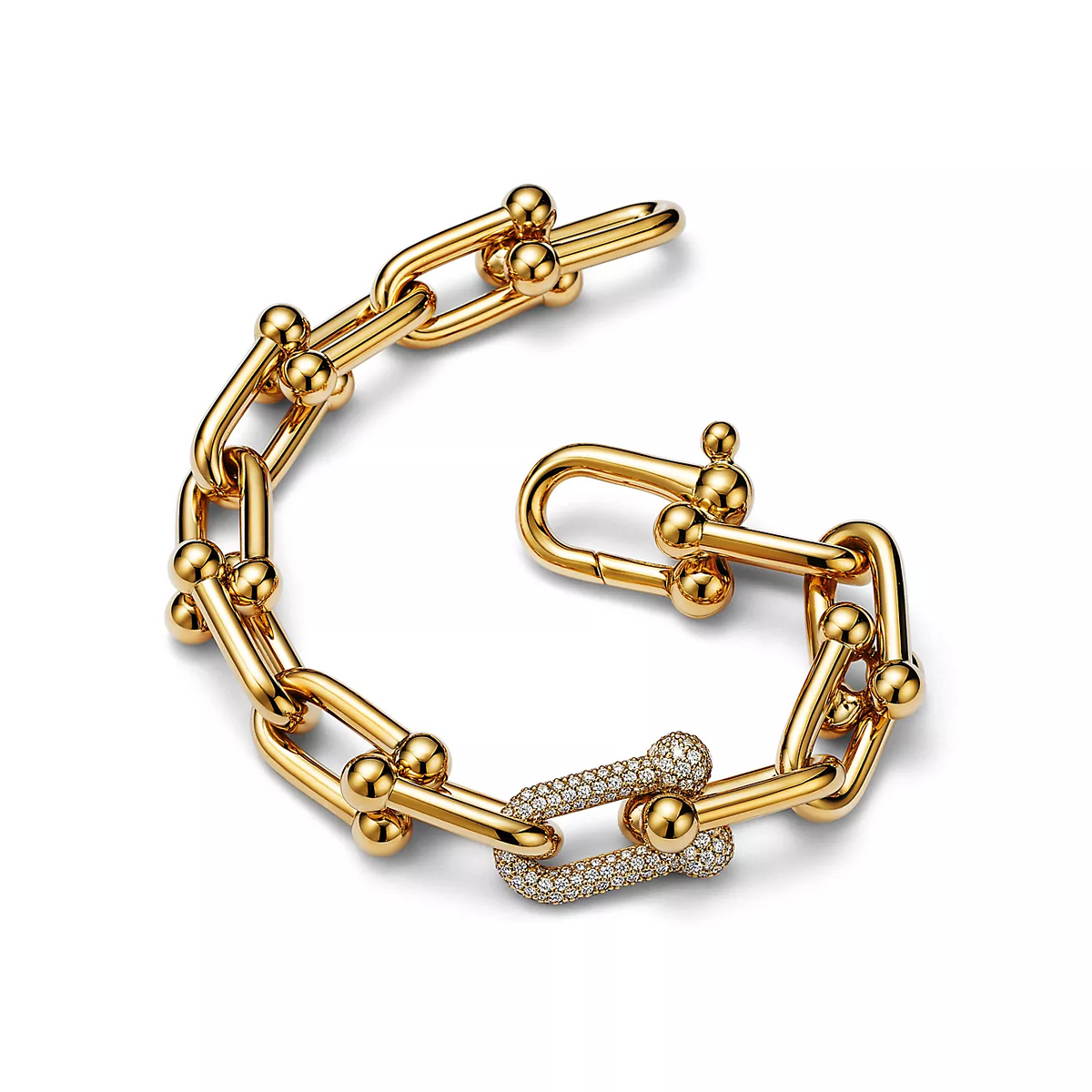 [Lumi Jewelry]HARDWEAR LARGE LINK GOLD DIAMOND BRACELET