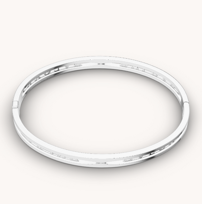 [Lumi Jewels]ZERO 1 SPIRAL LOGO SILVER BRACELET