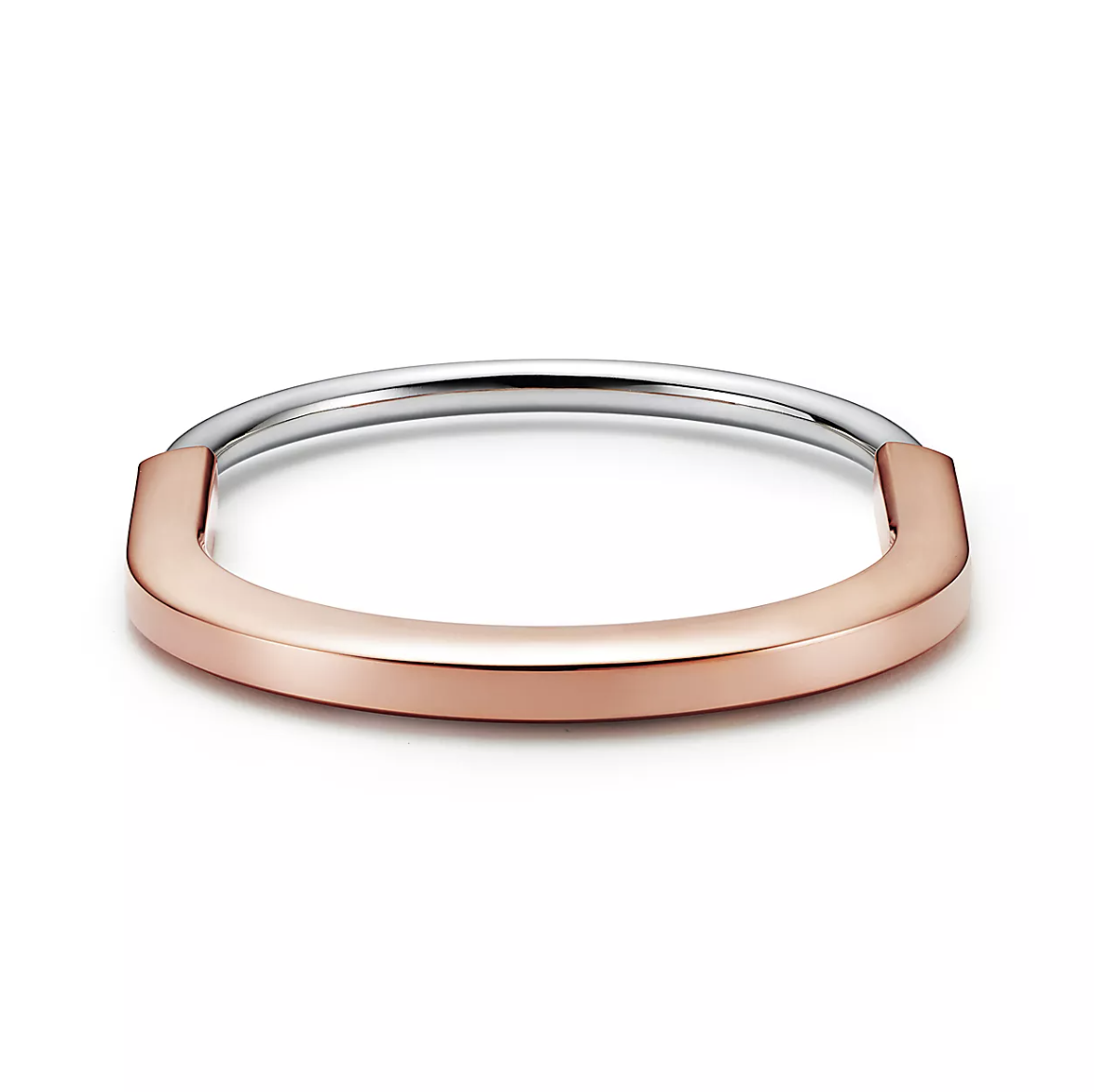[Lumi Jewelry]LOCK BRACELET ROSE AND WHITE GOLD DIAMOND