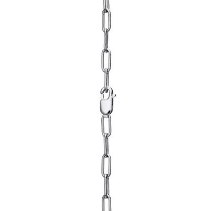 [Lumi Jewelry]LOCK NECKLACE MEDIUM PENDANT SILVER PAVED DIAMONDS