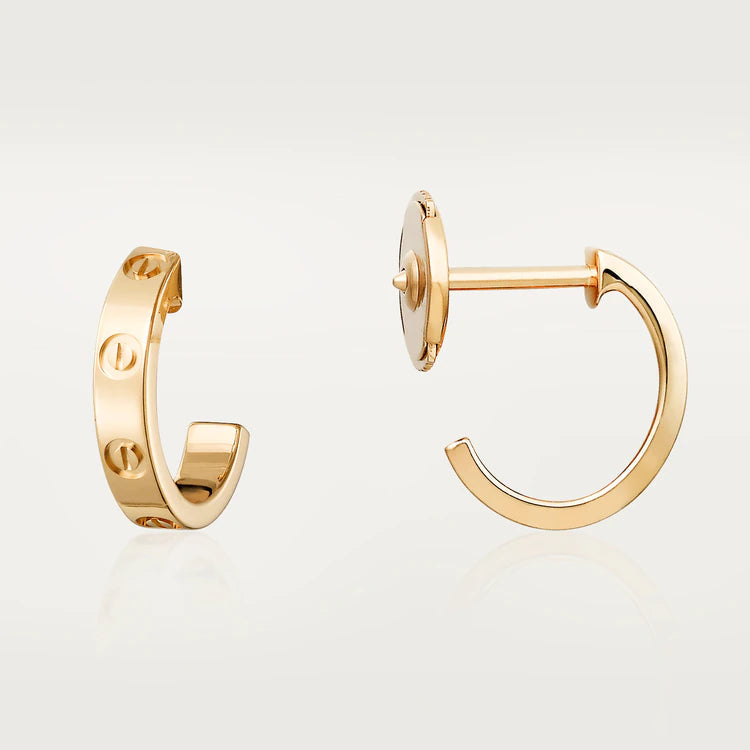 [Lumi Jewels]BOUCLES D'OREILLES LOVE 2.65MM OR ROSE