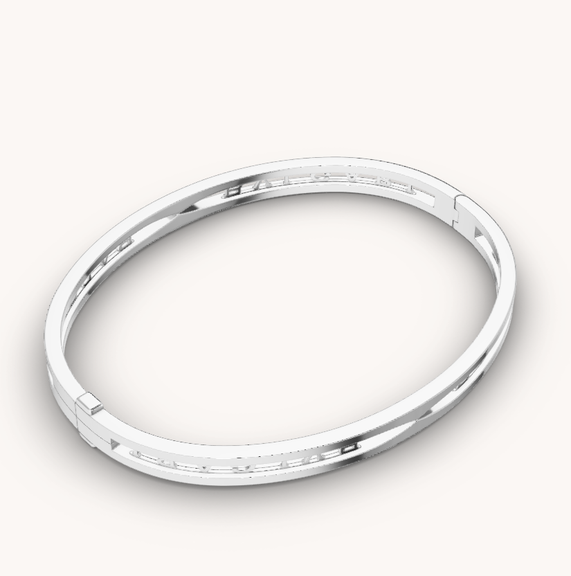 [Lumi Jewels]ZERO 1 SPIRAL LOGO SILVER BRACELET