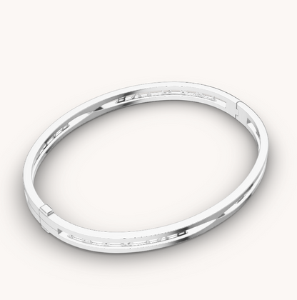 [Lumi Jewels]ZERO 1 SPIRAL LOGO SILVER BRACELET