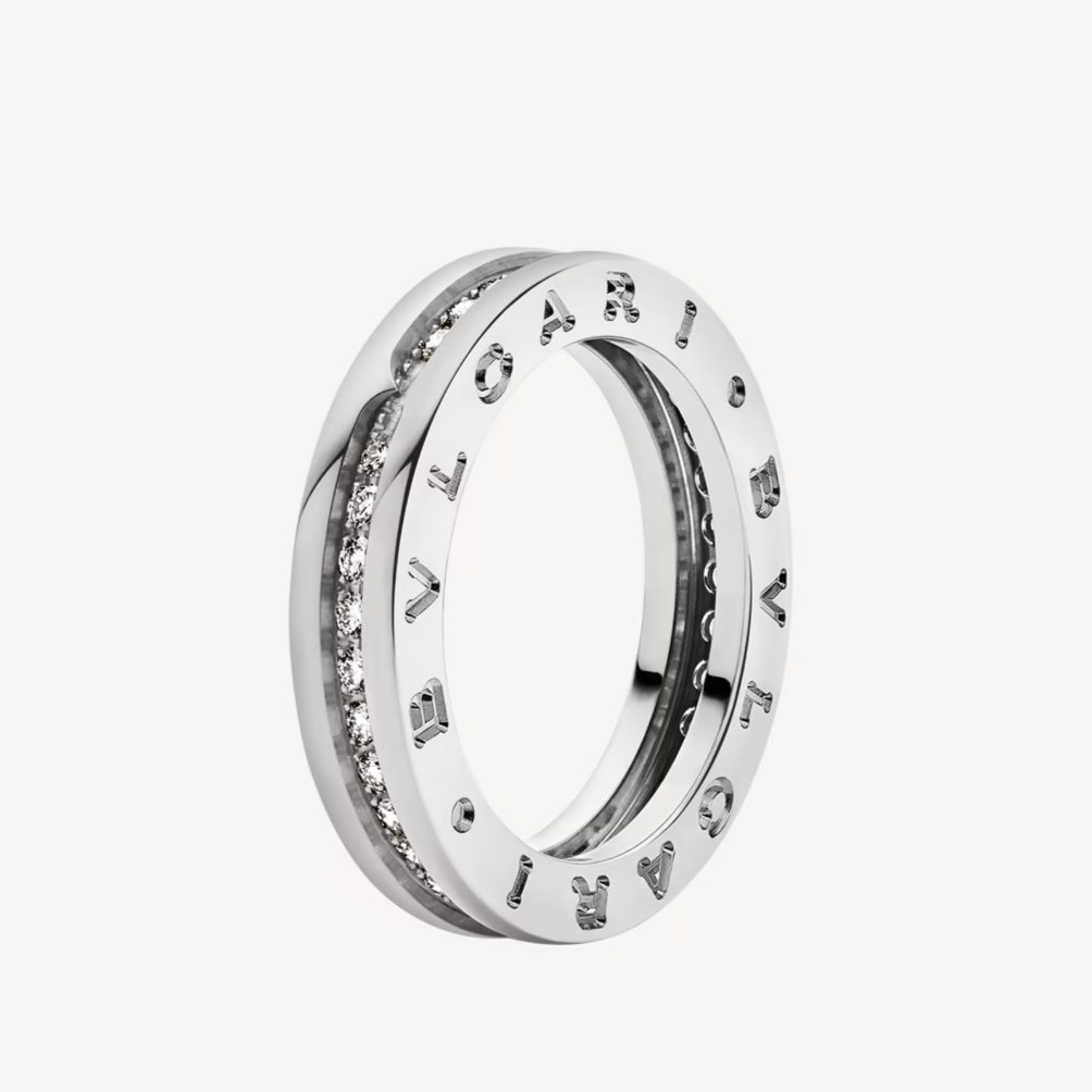 [Lumi Jewels] ZERO 1 UNE BANDE DE DIAMANTS PAVÉS SUR LA BAGUE EN SPIRALE