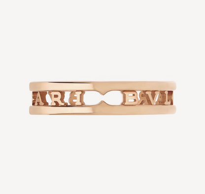 [Lumi Jewels]BAGUE SPIRALE ZERO 1 ONE-BAND AVEC LOGO AJOURÉ