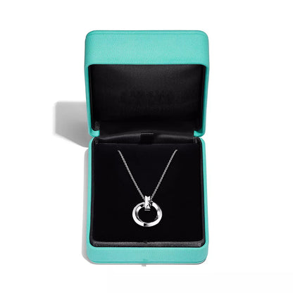 [Lumi Jewelry]T CIRCLE PENDENT SILVER NECKLACE