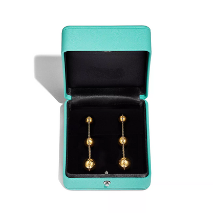 [Lumi Jewelry]TRIPLE DROP GOLD EARRINGS