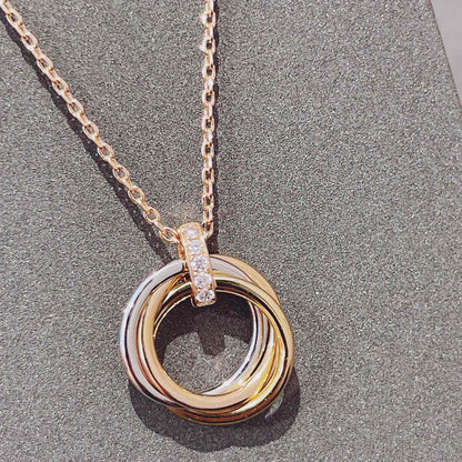 [Lumi Jewels]COLLIER TRINITY OR DIAMANTS