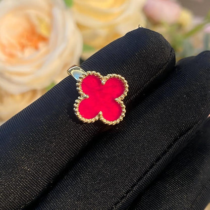 [Lumi Jewelry]NEW CLOVER PINK ENAMEL RINGS