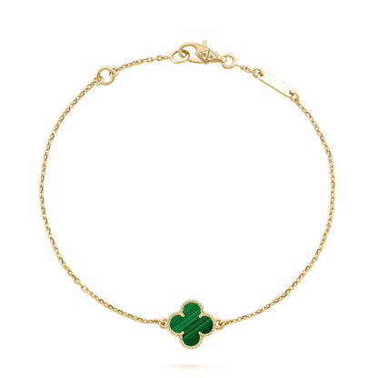 [Lumi Jewels]BRACELET CLOVER MALACHITE 1 MOTIF