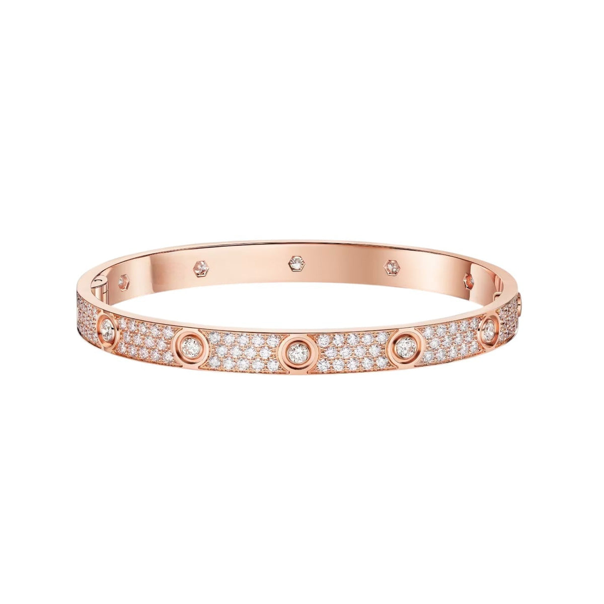 [Lumi Jewelry]LOVE BRACELET 6.1MM DIAMOND-PAVED 10 BIG DIAMONDS