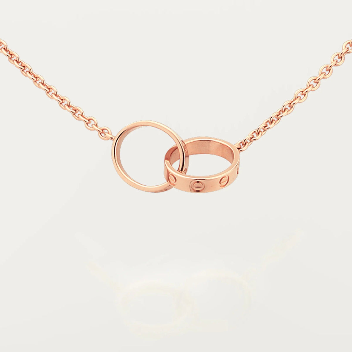 [Lumi Jewelry]LOVE DOUBLE RING NECKLACE