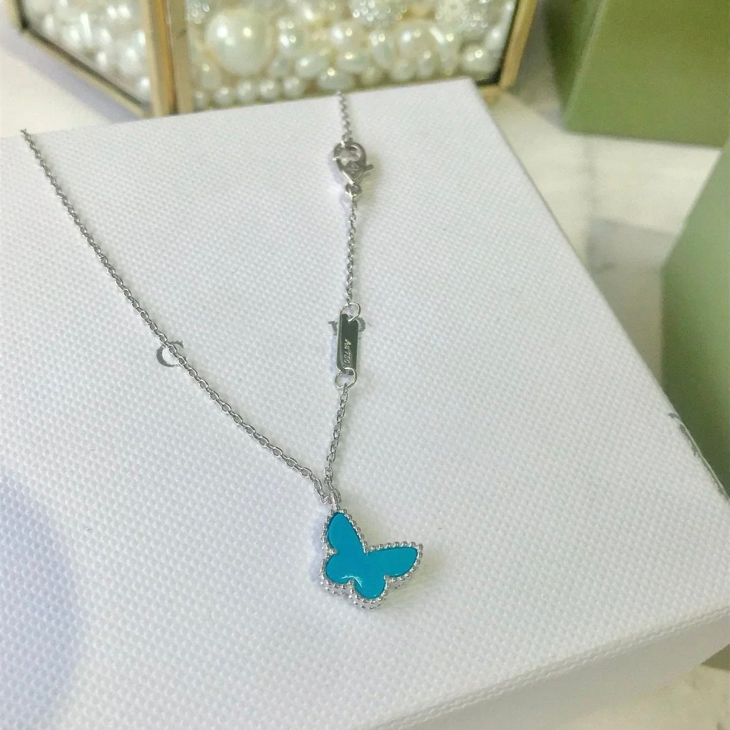 [Lumi Jewels]BRACELET PAPILLON TURQUOISE PAPILLON ARGENTÉ