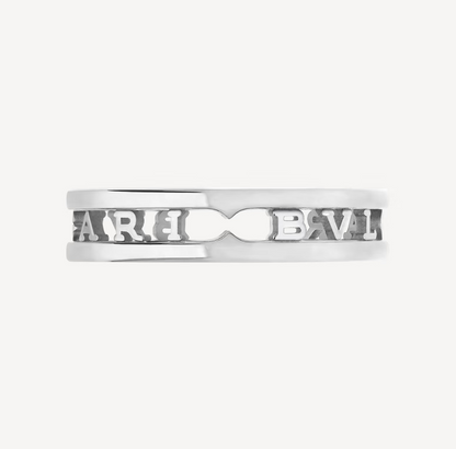 [Lumi Jewels]BAGUE SPIRALE ZERO 1 ONE-BAND AVEC LOGO AJOURÉ