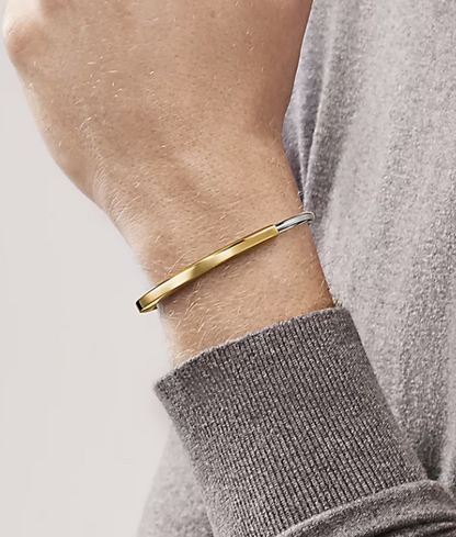 [Lumi Jewelry]LOCK BRACELET YELLOW AND WHITE GOLD