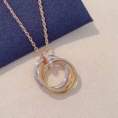 [Lumi Jewels]COLLIER TRINITY OR DIAMANTS