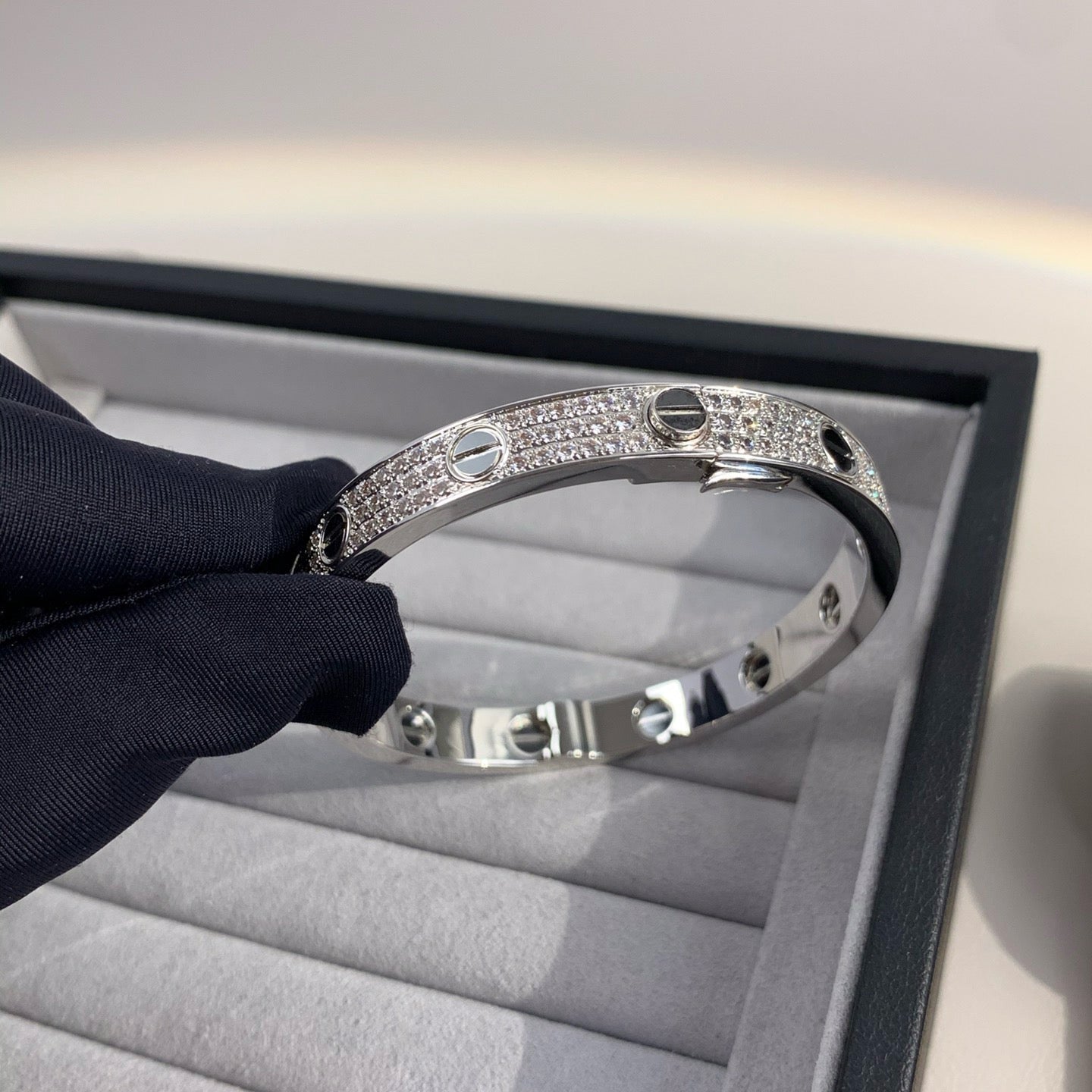 [Lumi Jewels]LOVE BRACELET 6.1MM DIAMOND-PAVED CERAMIC