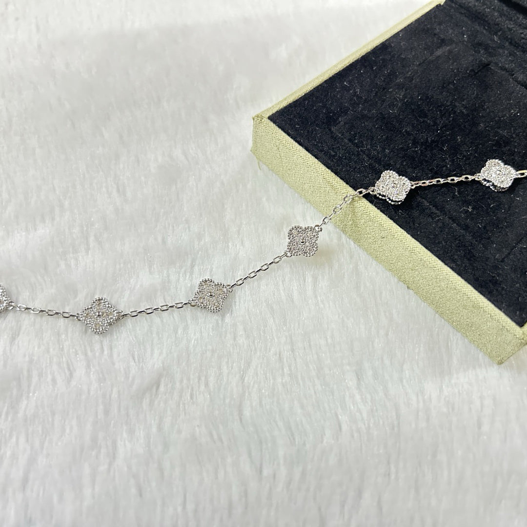 [Lumi Jewels]CLOVER 6 MOTIF DIAMOND BRACELET