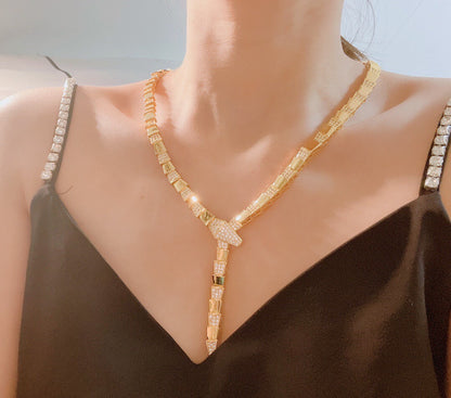 [Lumi Jewelry]Serpenti Viper Necklace Semi‑pavé