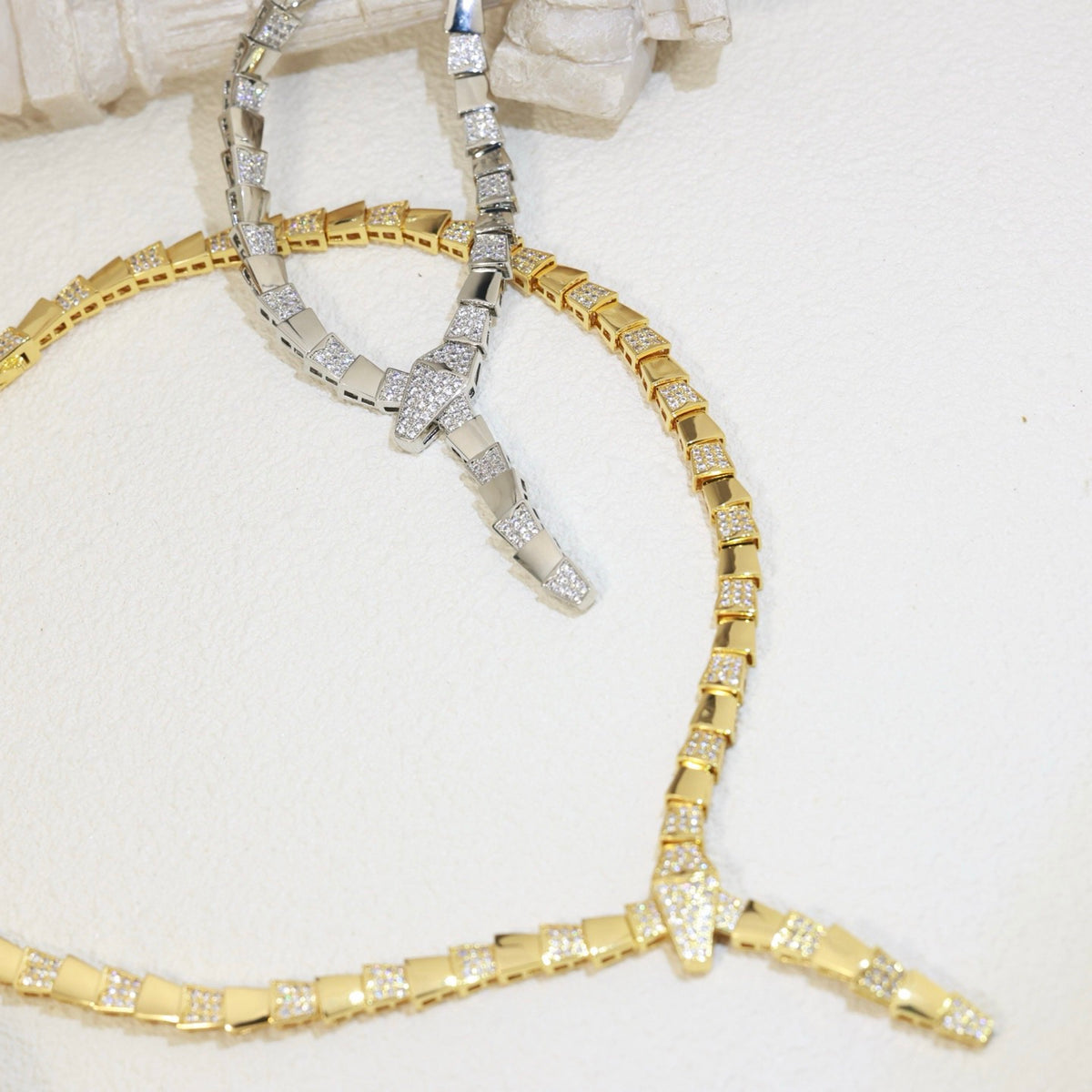 [Lumi Jewelry]Serpenti Viper Necklace Semi‑pavé