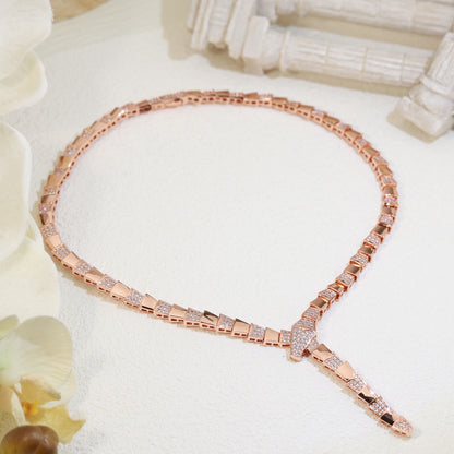 [Lumi Jewelry]Serpenti Viper Necklace Semi‑pavé
