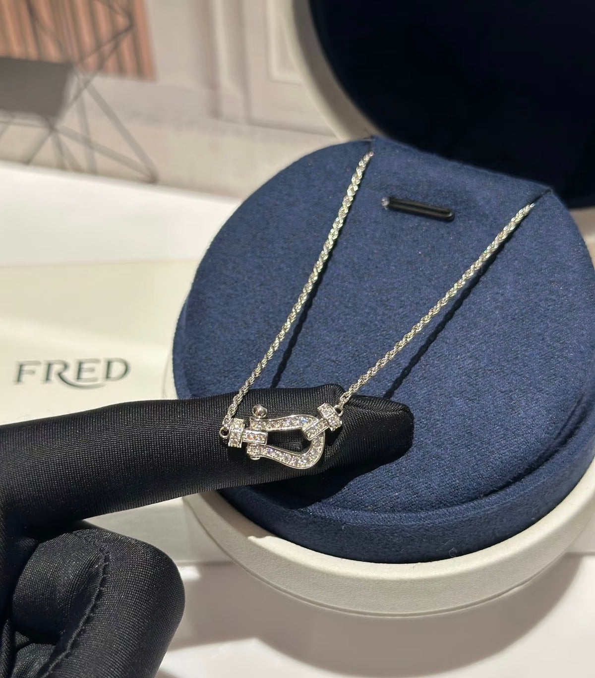 [Lumi Jewelry]FD-FORCE 10 DIAMOND Large-size Diamond Necklace