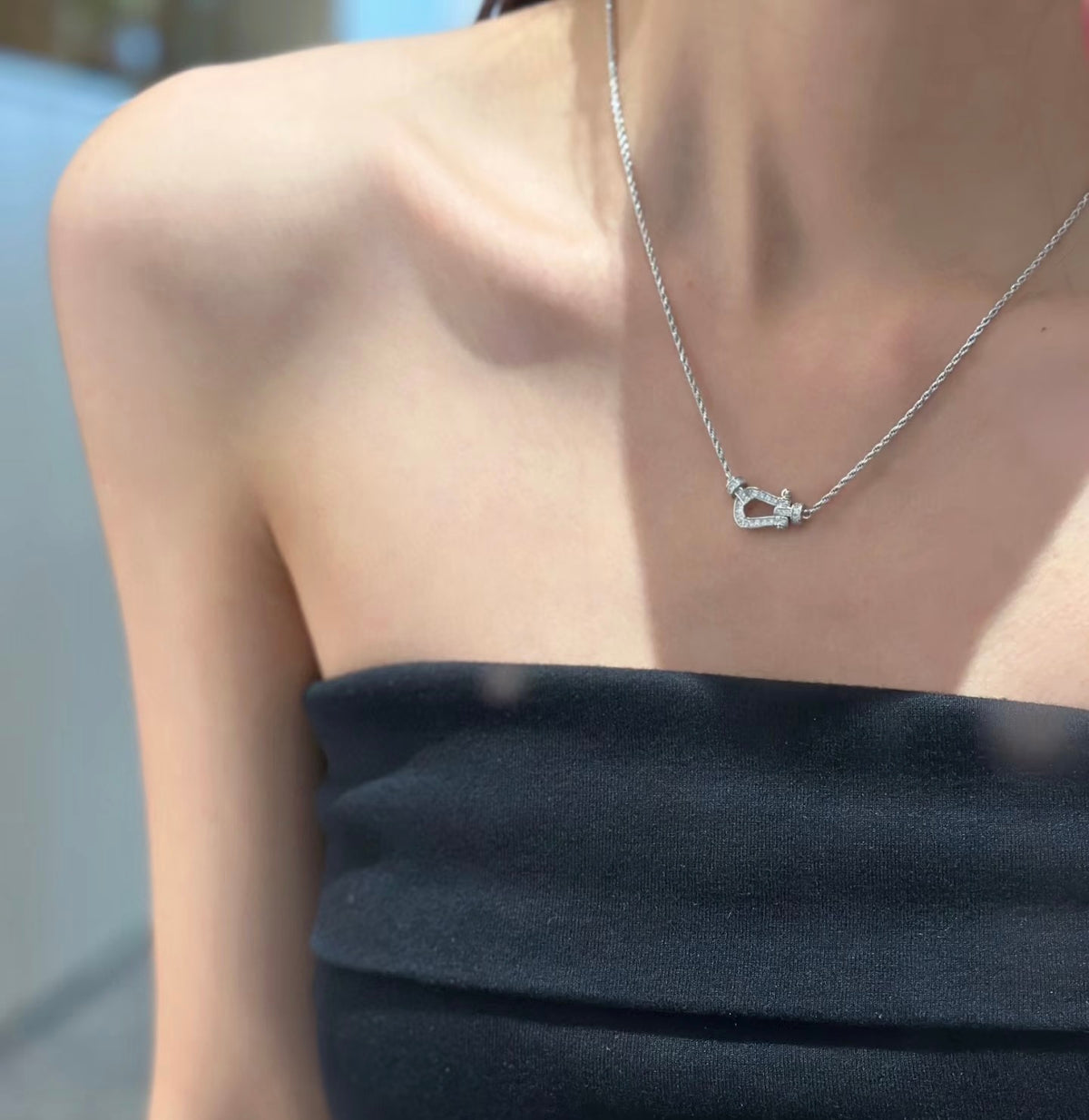 [Lumi Jewelry]FD-FORCE 10 DIAMOND Large-size Diamond Necklace